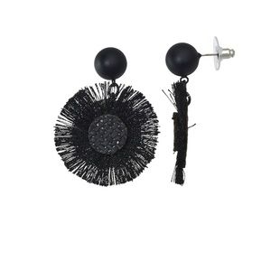 *SOLD* Simply Vera Vera Wang Raffia Fringe Earrings